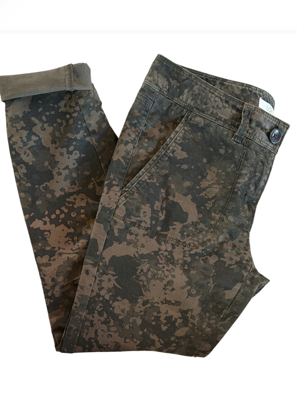 LOFT Olive Green Camo Print Women’s Jeans